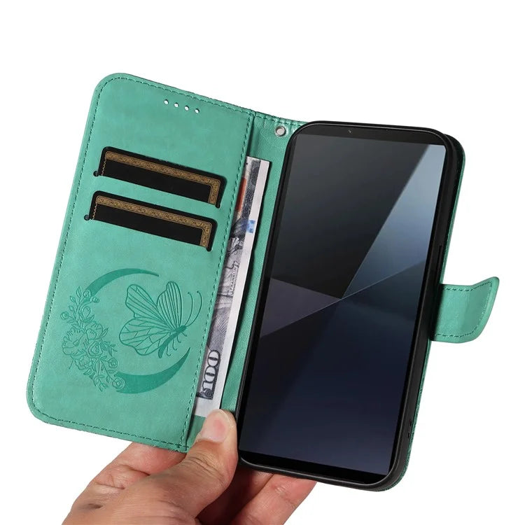 For Sony Xperia 10 VI Case PU Leather Butterfly Pattern Phone Wallet Cover
