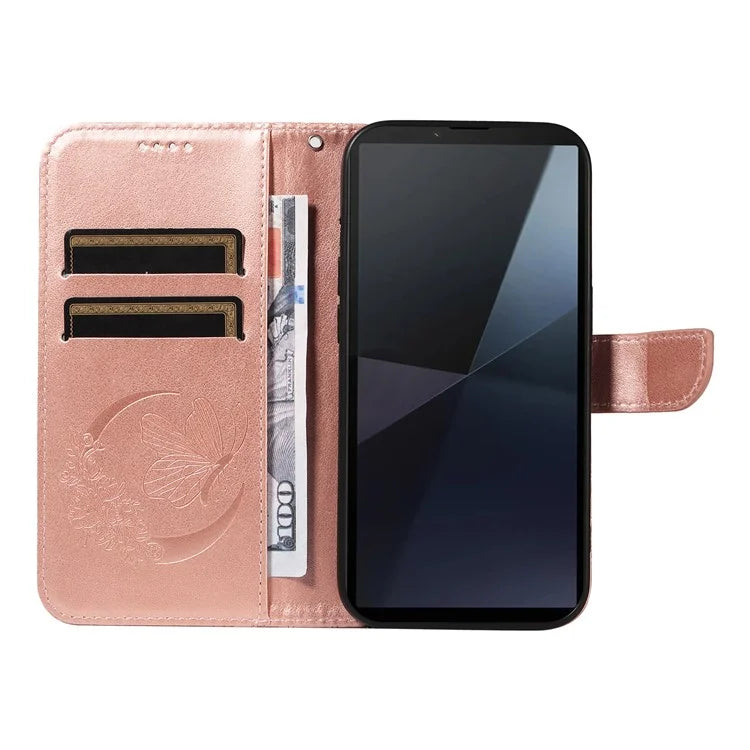 For Sony Xperia 10 VI Case PU Leather Butterfly Pattern Phone Wallet Cover