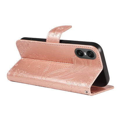 For Sony Xperia 10 VI Case PU Leather Butterfly Pattern Phone Wallet Cover