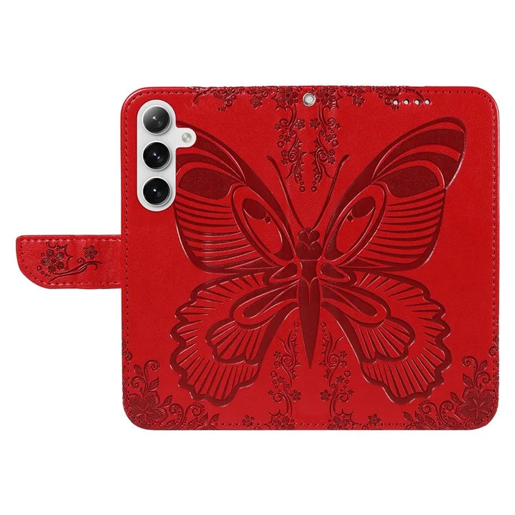 For Samsung Galaxy S24+ Case Flip Wallet Butterfly Pattern PU Leather Phone Cover