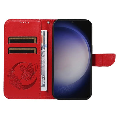 For Samsung Galaxy S24+ Case Flip Wallet Butterfly Pattern PU Leather Phone Cover