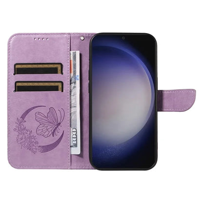 For Samsung Galaxy S24+ Case Flip Wallet Butterfly Pattern PU Leather Phone Cover
