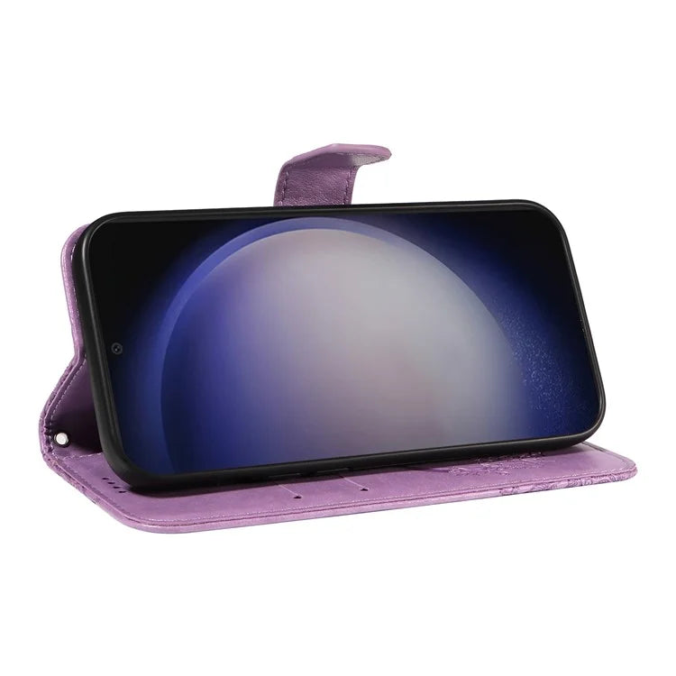 For Samsung Galaxy S24+ Case Flip Wallet Butterfly Pattern PU Leather Phone Cover