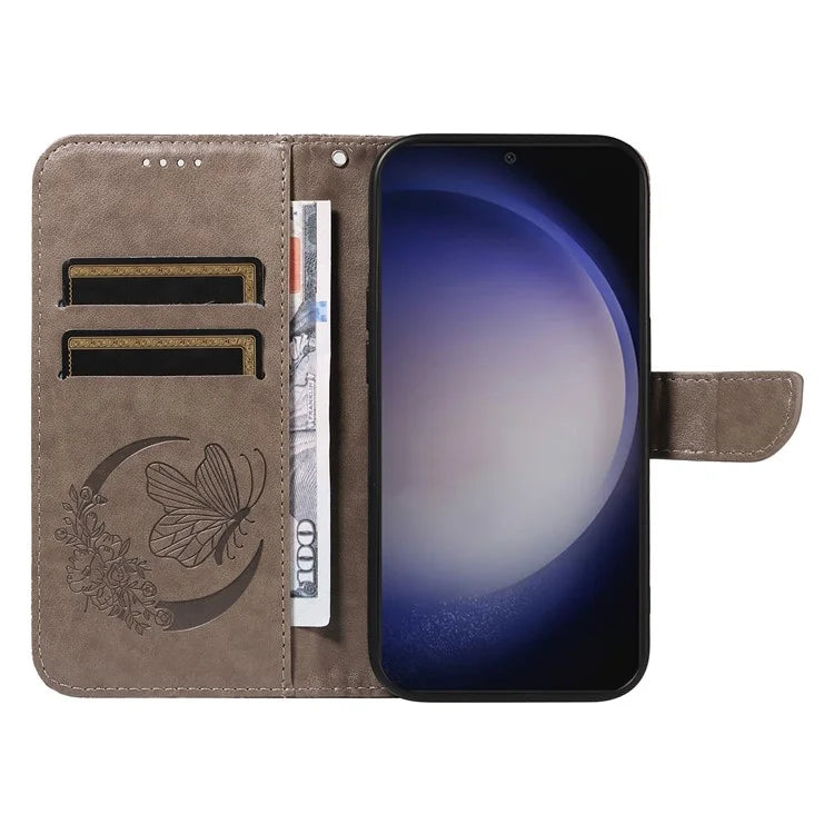 For Samsung Galaxy S24+ Case Flip Wallet Butterfly Pattern PU Leather Phone Cover