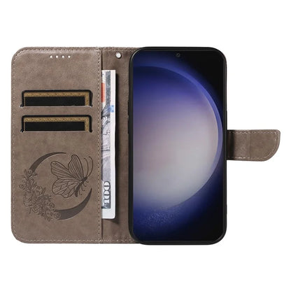 For Samsung Galaxy S24+ Case Flip Wallet Butterfly Pattern PU Leather Phone Cover