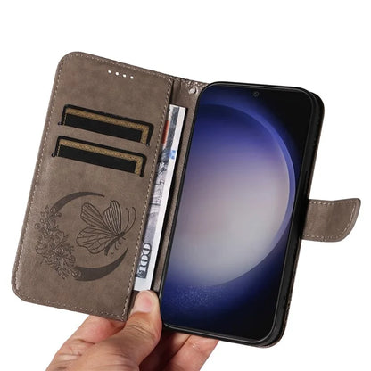 For Samsung Galaxy S24+ Case Flip Wallet Butterfly Pattern PU Leather Phone Cover