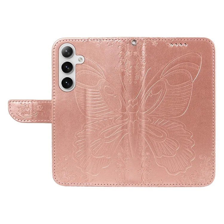 For Samsung Galaxy S24+ Case Flip Wallet Butterfly Pattern PU Leather Phone Cover