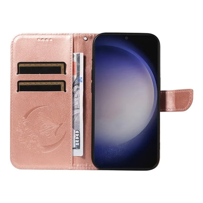 For Samsung Galaxy S24+ Case Flip Wallet Butterfly Pattern PU Leather Phone Cover