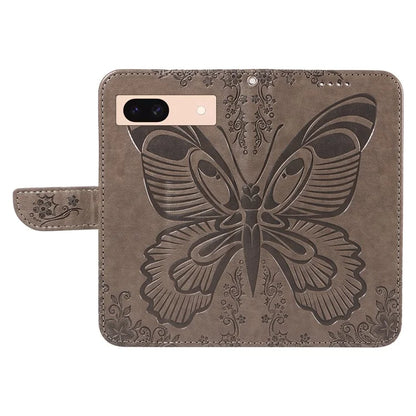 For Google Pixel 8a Case Butterfly Pattern Leather Phone Cover with Magnetic Clasp