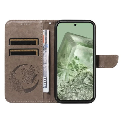 For Google Pixel 8a Case Butterfly Pattern Leather Phone Cover with Magnetic Clasp