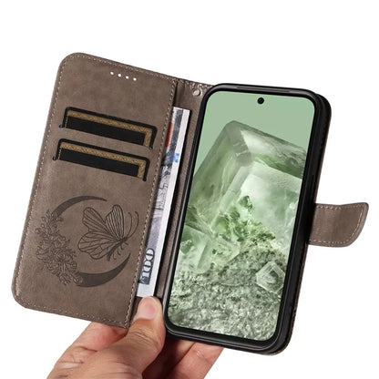 For Google Pixel 8a Case Butterfly Pattern Leather Phone Cover with Magnetic Clasp