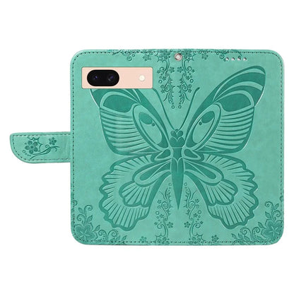 For Google Pixel 8a Case Butterfly Pattern Leather Phone Cover with Magnetic Clasp