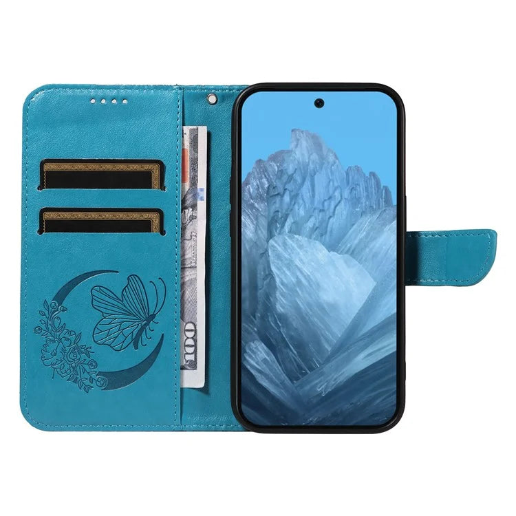 For Google Pixel 9 / 9 Pro Case Pattern Imprint Scratch Resistant Leather Wallet Phone Cover
