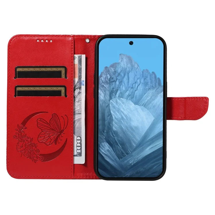 For Google Pixel 9 / 9 Pro Case Pattern Imprint Scratch Resistant Leather Wallet Phone Cover