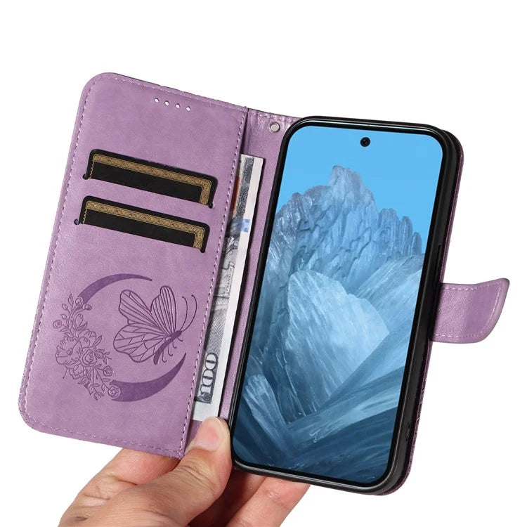 For Google Pixel 9 / 9 Pro Case Pattern Imprint Scratch Resistant Leather Wallet Phone Cover