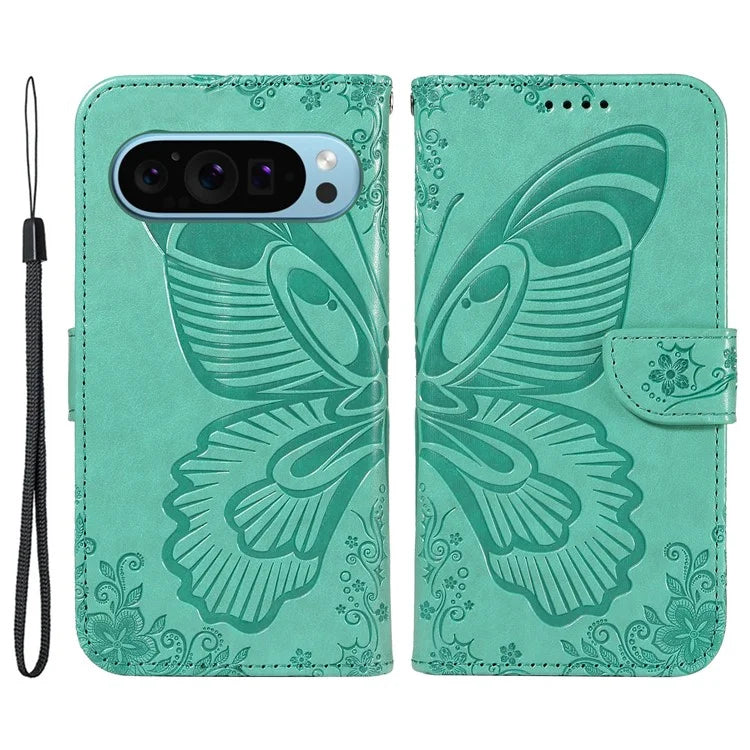 For Google Pixel 9 / 9 Pro Case Pattern Imprint Scratch Resistant Leather Wallet Phone Cover