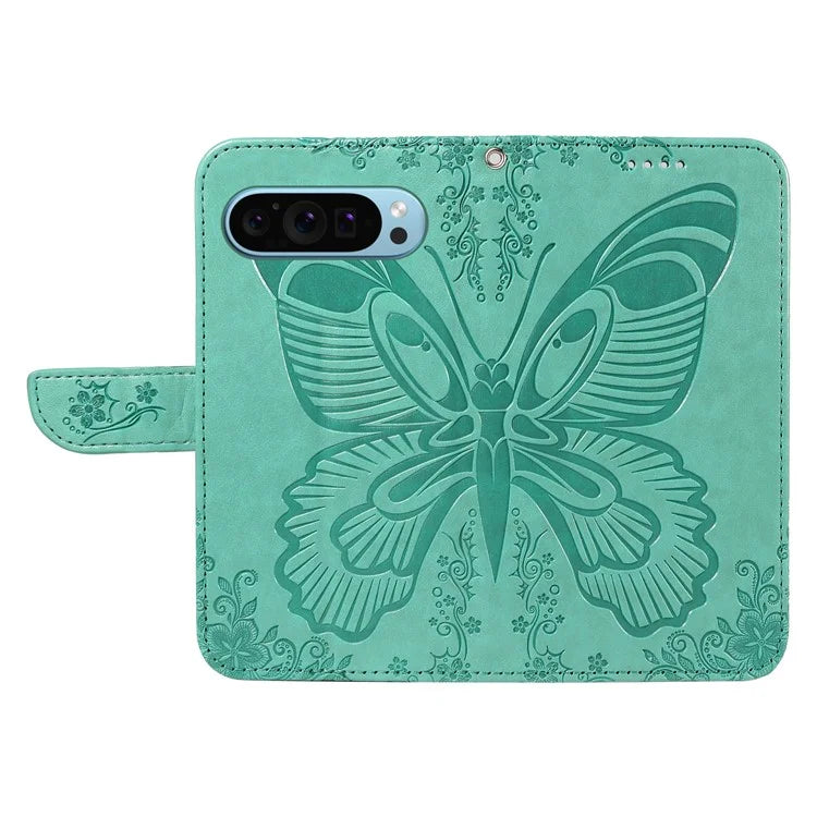 For Google Pixel 9 / 9 Pro Case Pattern Imprint Scratch Resistant Leather Wallet Phone Cover