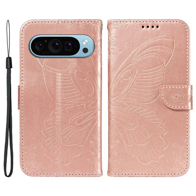 For Google Pixel 9 / 9 Pro Case Pattern Imprint Scratch Resistant Leather Wallet Phone Cover