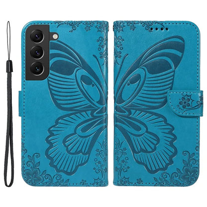 For Samsung Galaxy S21 FE 5G Case Butterfly Pattern Phone Leather Cover