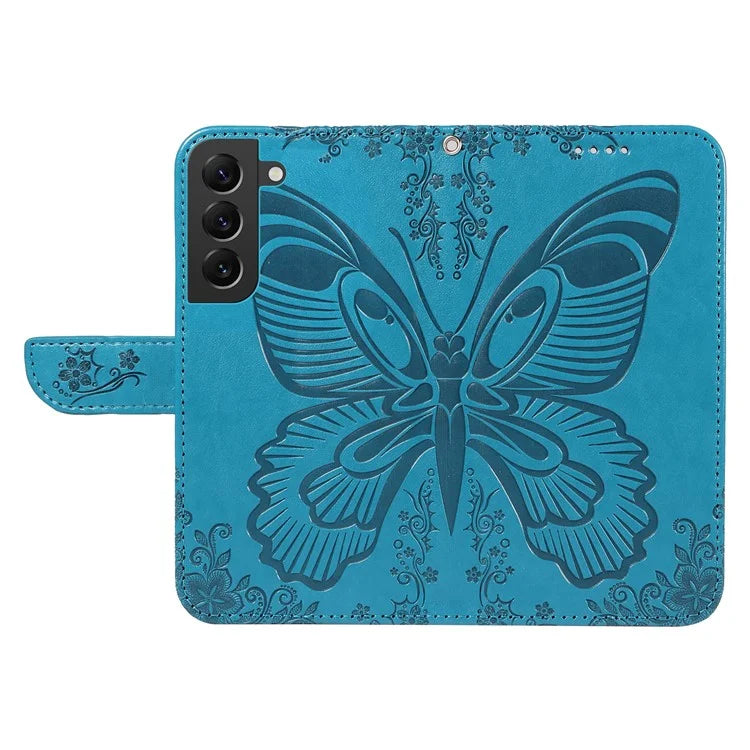 For Samsung Galaxy S21 FE 5G Case Butterfly Pattern Phone Leather Cover