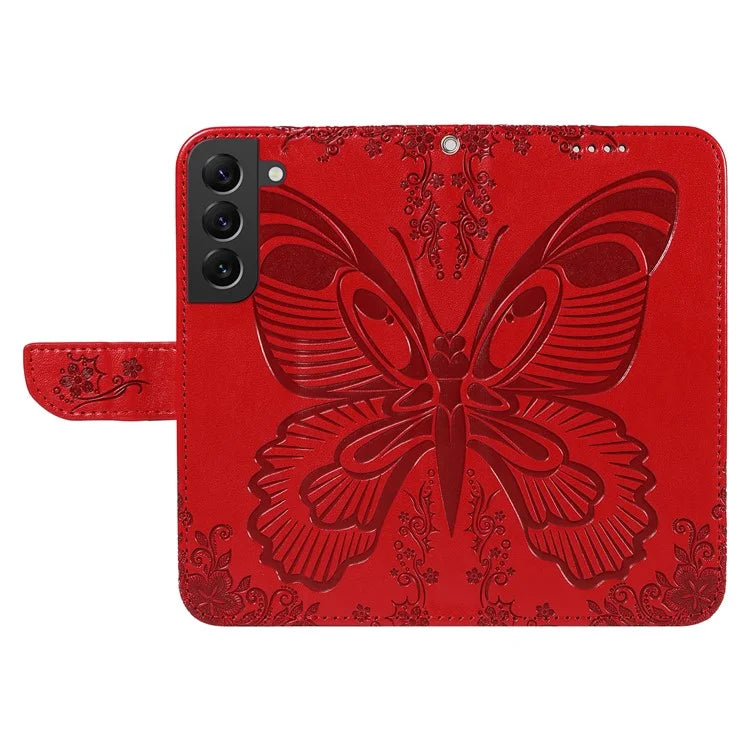 For Samsung Galaxy S21 FE 5G Case Butterfly Pattern Phone Leather Cover