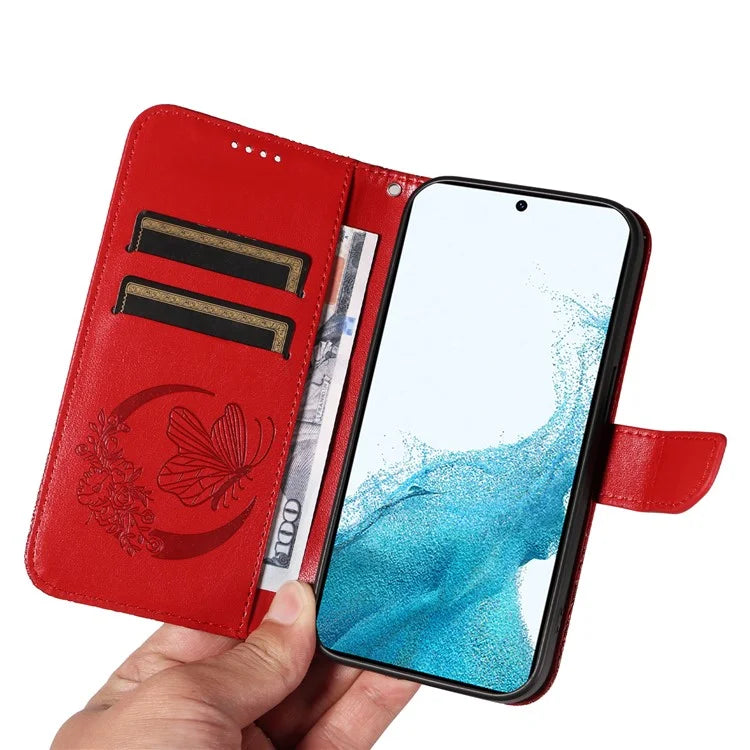 For Samsung Galaxy S21 FE 5G Case Butterfly Pattern Phone Leather Cover