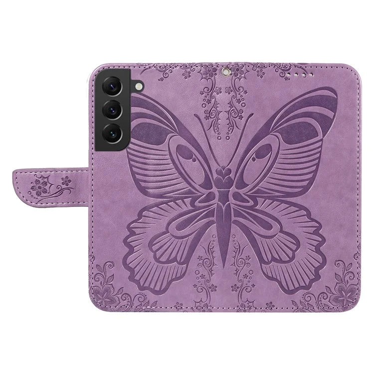 For Samsung Galaxy S21 FE 5G Case Butterfly Pattern Phone Leather Cover