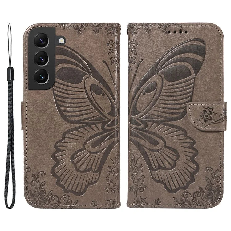 For Samsung Galaxy S21 FE 5G Case Butterfly Pattern Phone Leather Cover
