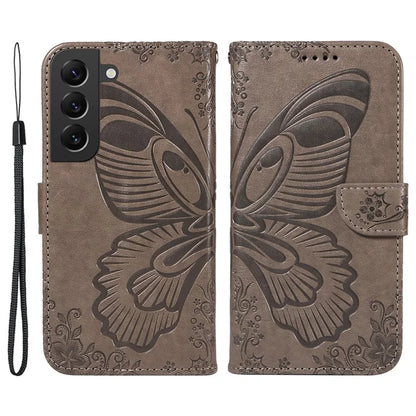 For Samsung Galaxy S21 FE 5G Case Butterfly Pattern Phone Leather Cover