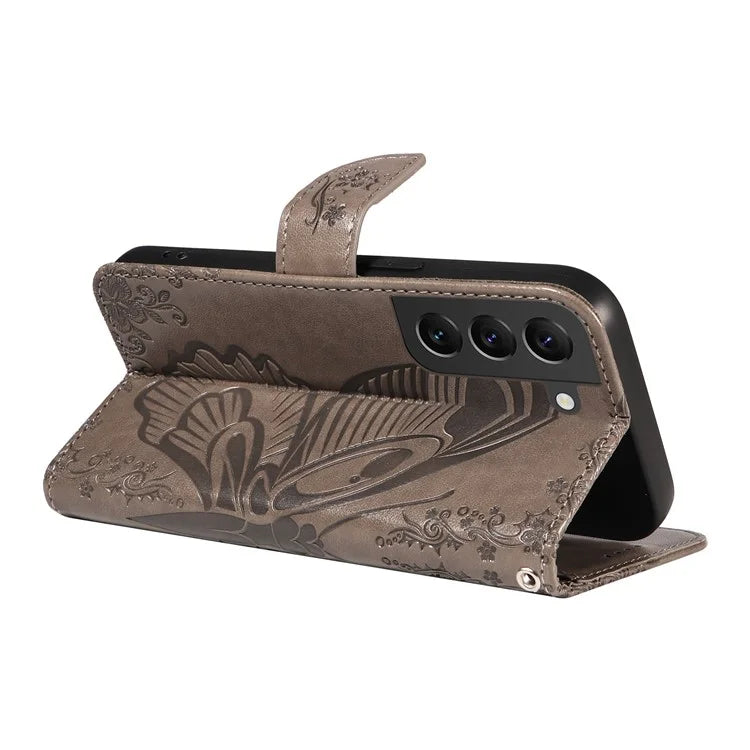 For Samsung Galaxy S21 FE 5G Case Butterfly Pattern Phone Leather Cover