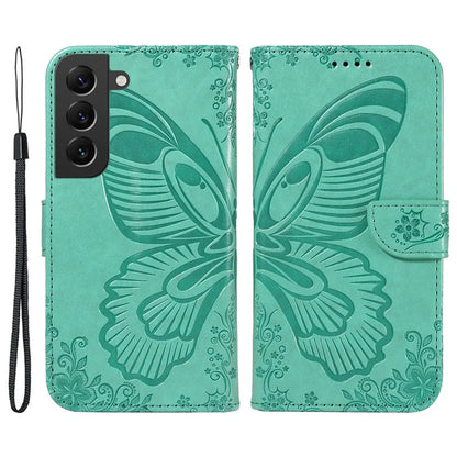 For Samsung Galaxy S21 FE 5G Case Butterfly Pattern Phone Leather Cover