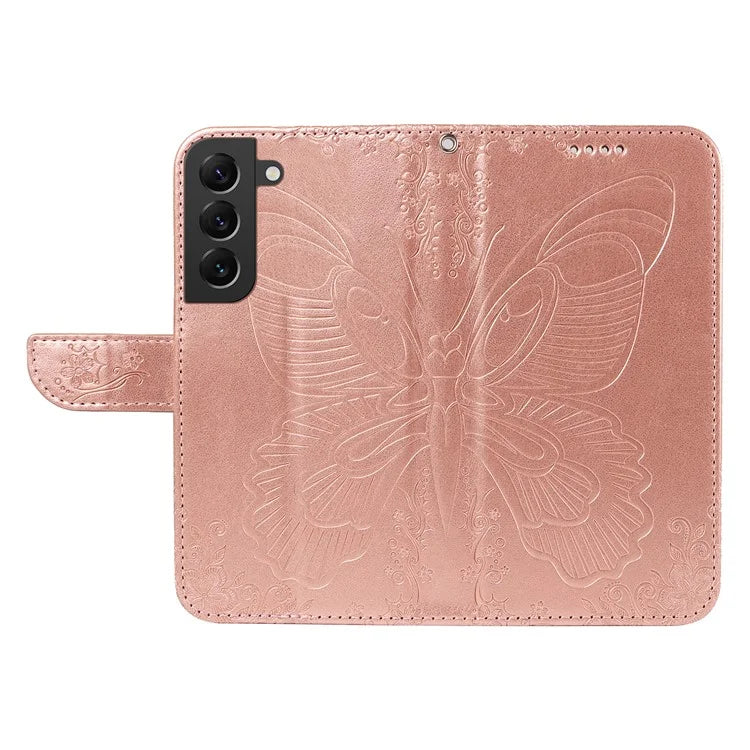 For Samsung Galaxy S21 FE 5G Case Butterfly Pattern Phone Leather Cover