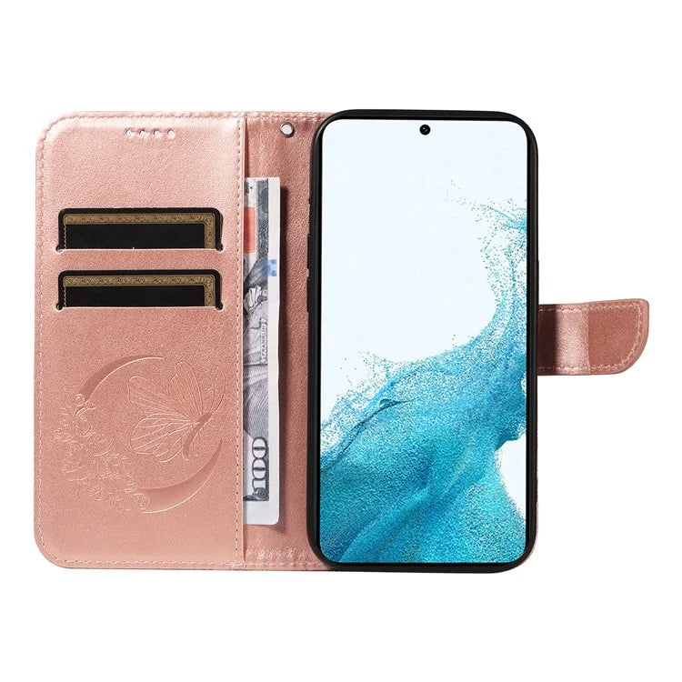 For Samsung Galaxy S21 FE 5G Case Butterfly Pattern Phone Leather Cover