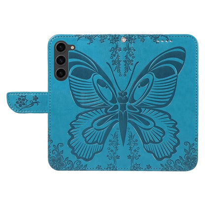 For Samsung Galaxy S23 Case Butterfly Imprint Shockproof Leather Wallet Phone Shell