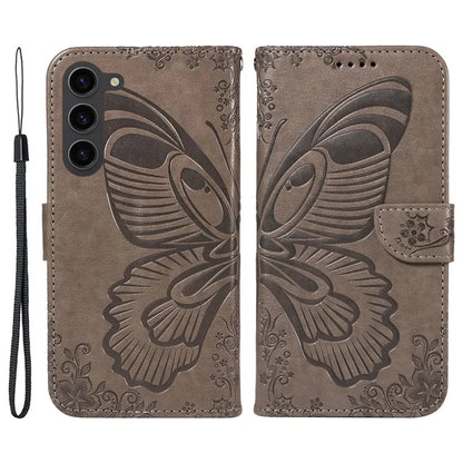 For Samsung Galaxy S23 Case Butterfly Imprint Shockproof Leather Wallet Phone Shell
