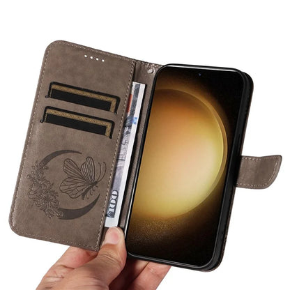 For Samsung Galaxy S23 Case Butterfly Imprint Shockproof Leather Wallet Phone Shell