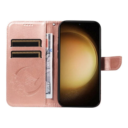 For Samsung Galaxy S23 Case Butterfly Imprint Shockproof Leather Wallet Phone Shell