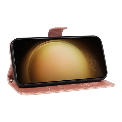 For Samsung Galaxy S23 Case Butterfly Imprint Shockproof Leather Wallet Phone Shell