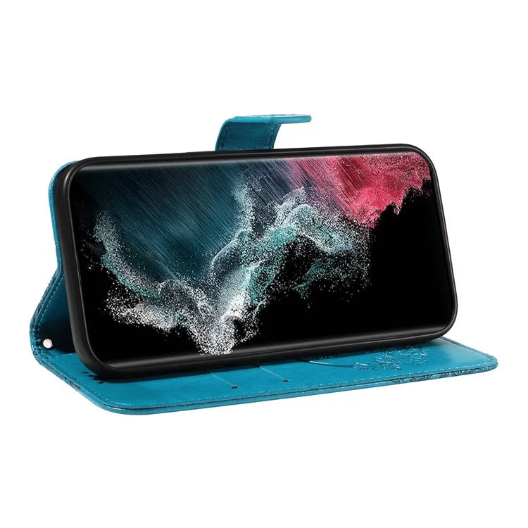 For Samsung Galaxy S23 Ultra Case Butterfly Pattern Leather Wallet Stand Phone Cover