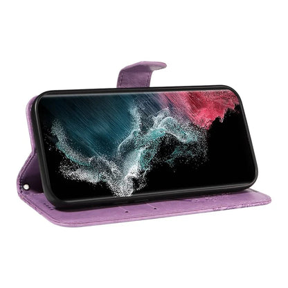 For Samsung Galaxy S23 Ultra Case Butterfly Pattern Leather Wallet Stand Phone Cover