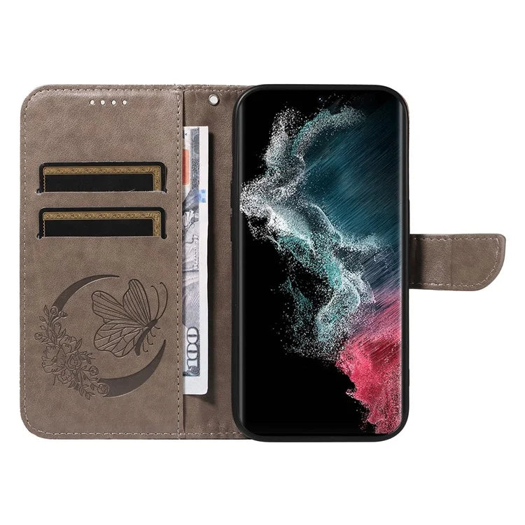 For Samsung Galaxy S23 Ultra Case Butterfly Pattern Leather Wallet Stand Phone Cover