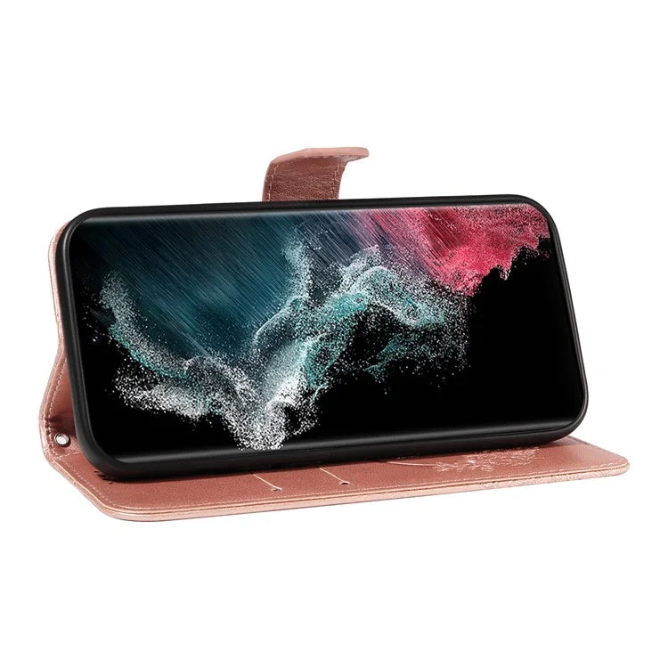 For Samsung Galaxy S23 Ultra Case Butterfly Pattern Leather Wallet Stand Phone Cover