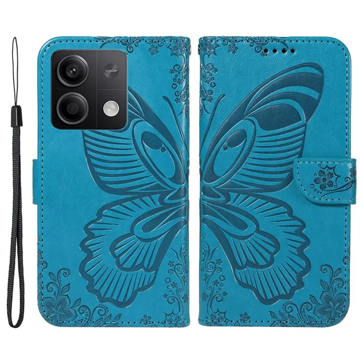 For Xiaomi Redmi Note 13 5G / Note 13 5G (China) Case Butterfly Leather Wallet Phone Cover