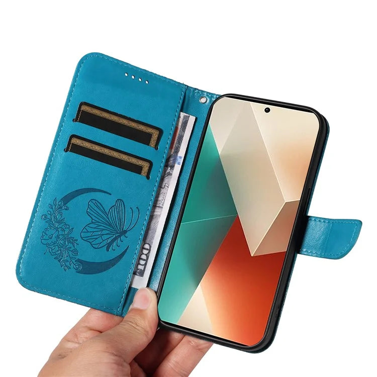 For Xiaomi Redmi Note 13 5G / Note 13 5G (China) Case Butterfly Leather Wallet Phone Cover