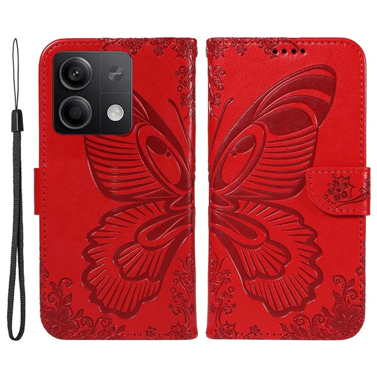 For Xiaomi Redmi Note 13 5G / Note 13 5G (China) Case Butterfly Leather Wallet Phone Cover