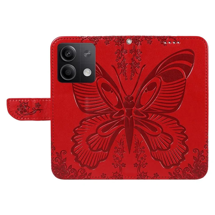 For Xiaomi Redmi Note 13 5G / Note 13 5G (China) Case Butterfly Leather Wallet Phone Cover