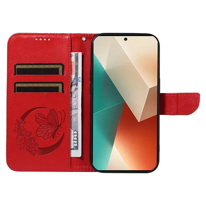 For Xiaomi Redmi Note 13 5G / Note 13 5G (China) Case Butterfly Leather Wallet Phone Cover