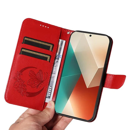 For Xiaomi Redmi Note 13 5G / Note 13 5G (China) Case Butterfly Leather Wallet Phone Cover