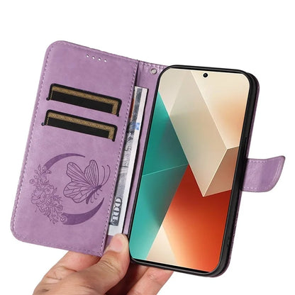 For Xiaomi Redmi Note 13 5G / Note 13 5G (China) Case Butterfly Leather Wallet Phone Cover