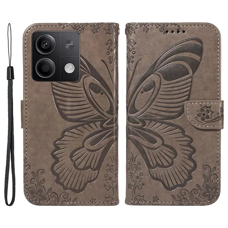 For Xiaomi Redmi Note 13 5G / Note 13 5G (China) Case Butterfly Leather Wallet Phone Cover